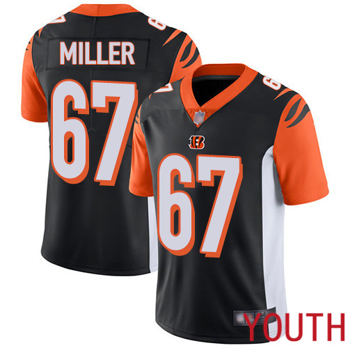 Cincinnati Bengals Limited Black Youth John Miller Home Jersey NFL Footballl #67 Vapor Untouchable->youth nfl jersey->Youth Jersey